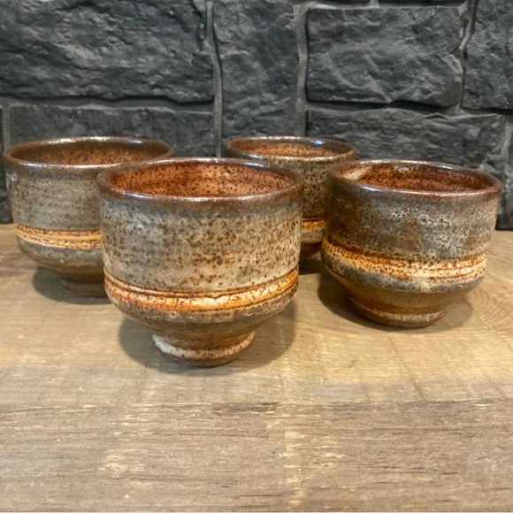 Vintage Pottery Wine Goblets - Picture 2 of 8